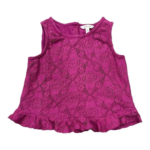 Matilda Jane Purple Enchanted Garden Surf’s Up Crochet Top 12 - Picture 1 of 3